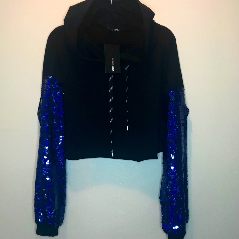 Fashion Nova - Feel Like Dancing Sequin Hoodie